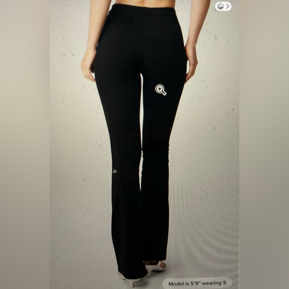 ALO Yoga Women’s Black High-Waist Zip It Flare Legging NWT